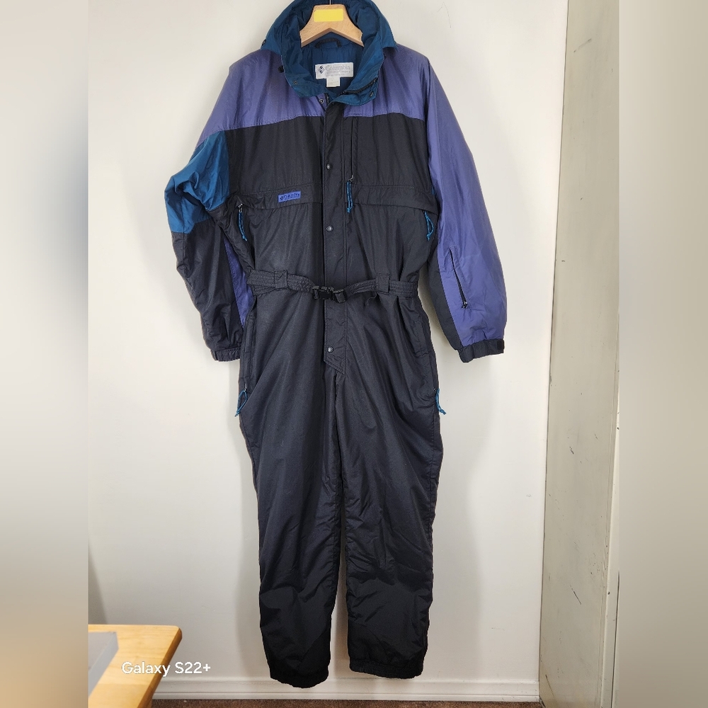 Vintage 90s Men's Colombia Black & Purple Snowsuit Size XL. #F21 - Picture 13 of 16
